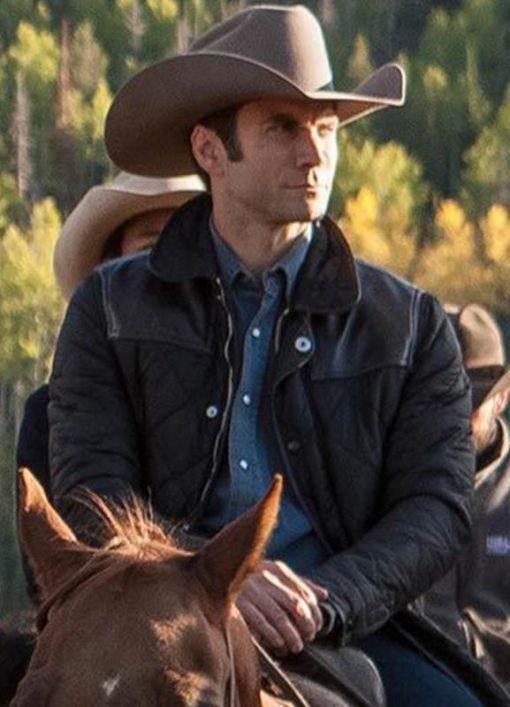 Wes Bentley Jamie Dutton Leather Quilted Jacket