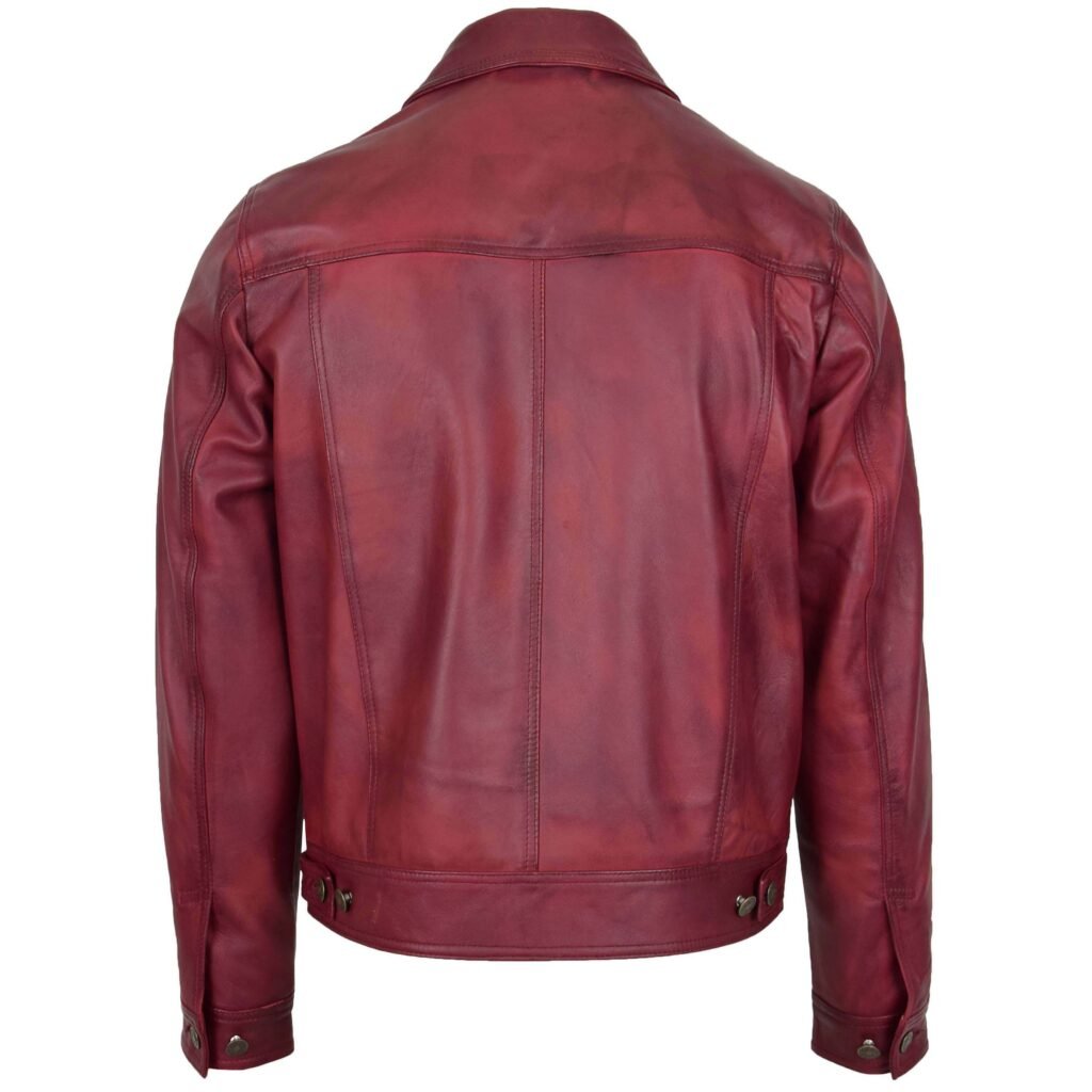 Classic Burgundy Leather Jacket
